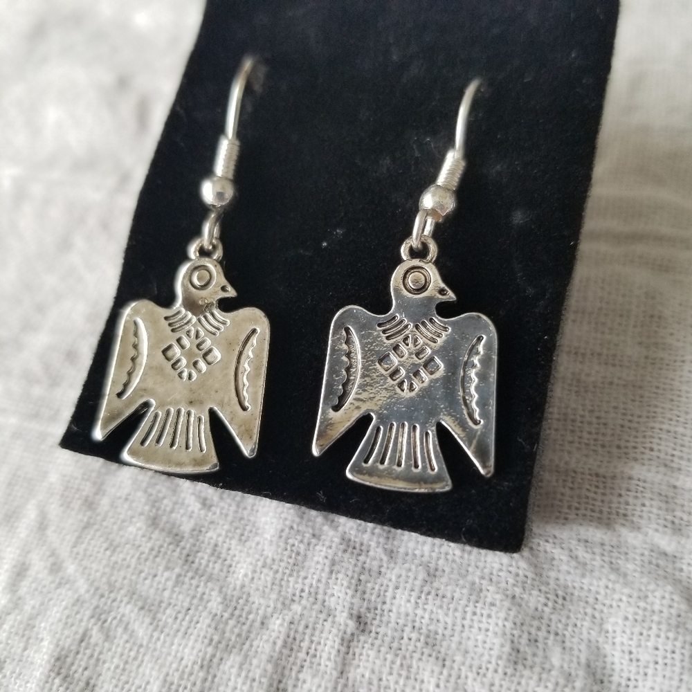 💥 Silver Tone Santa Fe style Earrings